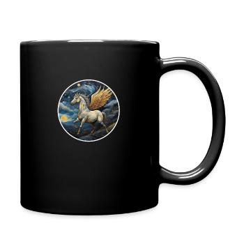 pegasus unicorn horses - Full Color Mug - black - Right