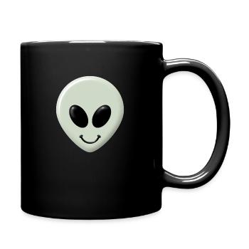 Alien Happy Face - Full Color Mug - black - Right