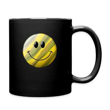 Camo Smiling Happy Face - Full Color Mug - black - Right