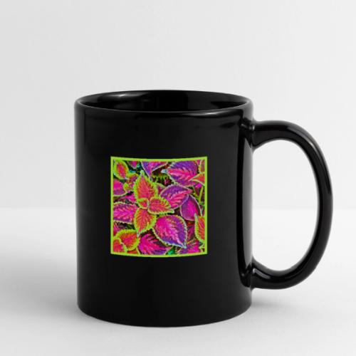 Vivid ChromaLeaf Harmony Pattern - Full Color Mug