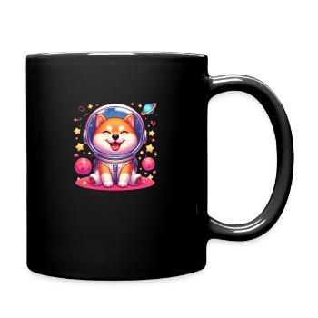 A cut happy Shina Inu - Full Color Mug - black - Right