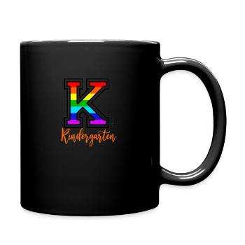 K is For Kindergarten - Full Color Mug - black - Right