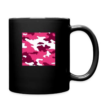 Pink Army Camo Pattern - Full Color Mug - black - Right