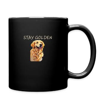 Stay Golden Golden Retriever - Full Color Mug - black - Right