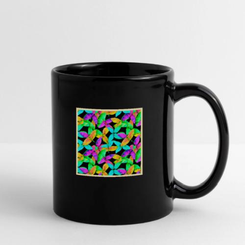 Neonscape Leaf Pattern - Full Color Mug