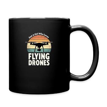 Just A Girl Who Loves Flying Drones - Full Color Mug - black - Right
