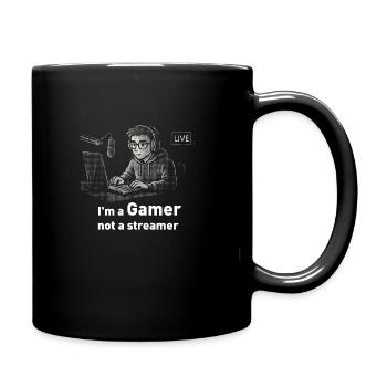 I m a gamer not a streamer - Full Color Mug - black - Right