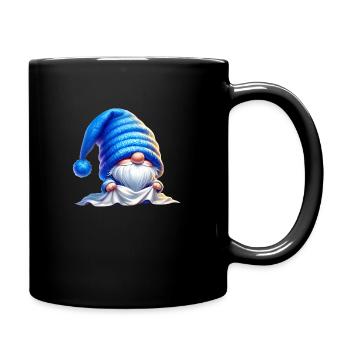 Focused Gnome Folding Laundry Diligently - Full Color Mug - black - Right
