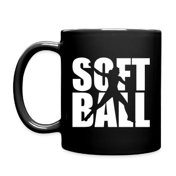 Softball - Full Color Mug - black - Left