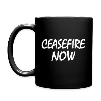 Ceasefire now - Full Color Mug - black - Left