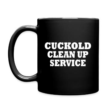 Cuckold clean up service - Full Color Mug - black - Left