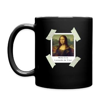 Classic Mona Lisa Portrait - Full Color Mug - black - Left