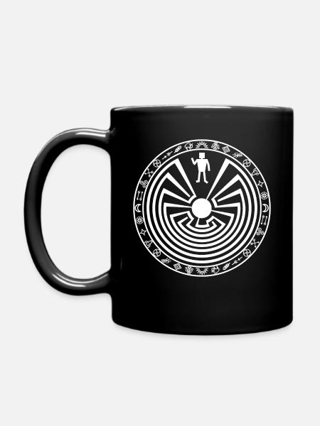 Man in the Maze [white] - Full Color Mug - black