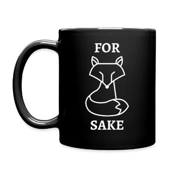 For Fox Sake | Funny Quotes | Sarcastic Humor - Full Color Mug - black - Left