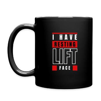 Resting Lift Face - Full Color Mug - black - Left
