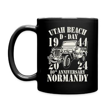 Utah Beach D Day 1944 2024 80 Anniversary Normandy - Full Color Mug - black - Left