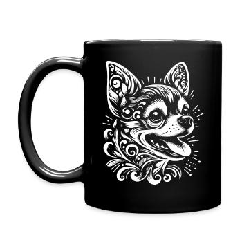 Tribal Chihuahua Core - Full Color Mug - black - Left