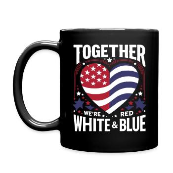 Together: We're Red, White and Blue - Full Color Mug - black - Left