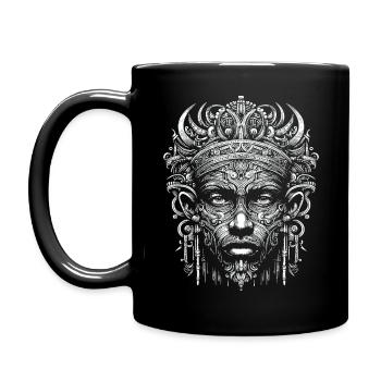 Abyssinian tribe warrior - Full Color Mug - black - Left