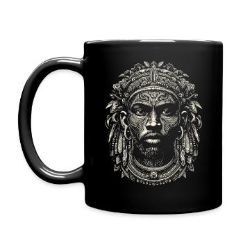 Oromo tribe warrior - Full Color Mug - black - Left