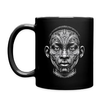 Maasai tribe warrior - Full Color Mug - black - Left