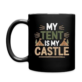 My tent is my castle - Full Color Mug - black - Left