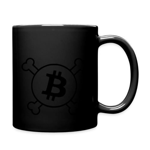 btc pirateflag jolly roger bitcoin pirate flag - Full Color Mug