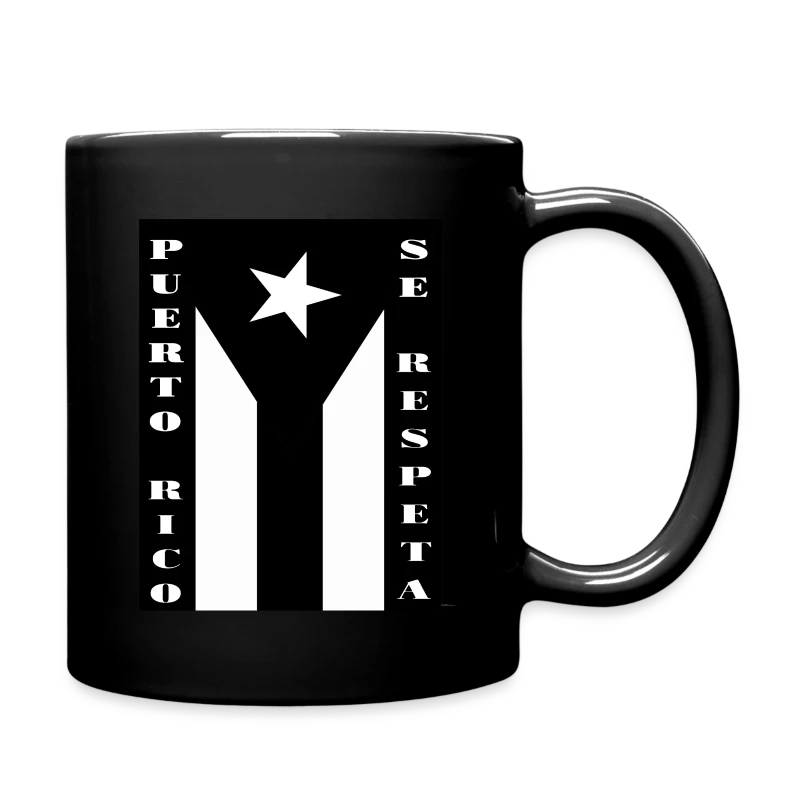 Puerto Rico Se Respeta Puerto Rico Black Flag - Full Color Mug