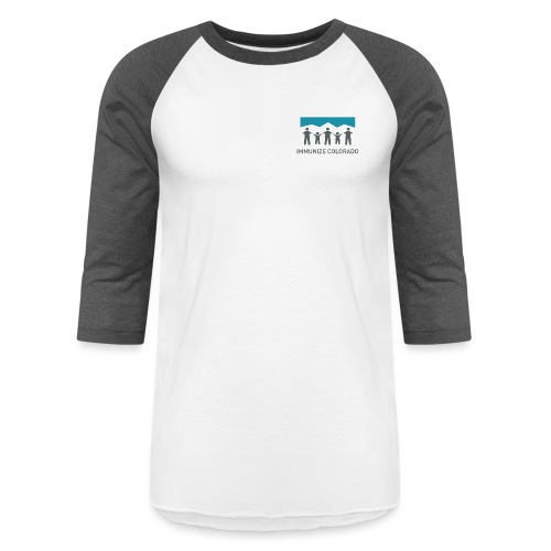 ImmunizeColorado vertical 4c transparent - Unisex Baseball T-Shirt
