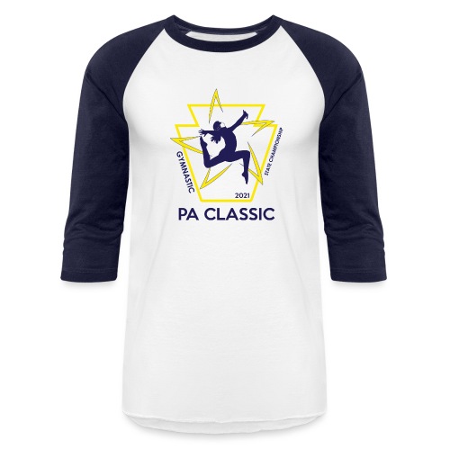 PA Classic Gymnastics State Championship Yellow - Unisex Baseball T-Shirt