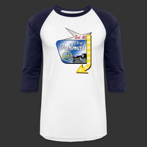 The Dashboard Diner Square Logo - Unisex Baseball T-Shirt