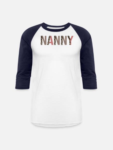 Nanny - Unisex Baseball T-Shirt - white/navy