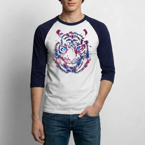 Tiger Head - Roaring Tiger - Tiger Face - Unisex Baseball T-Shirt