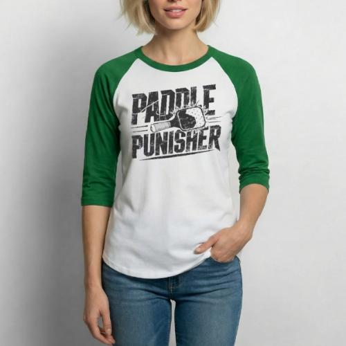 Funny Pickleball: Paddle Punisher Incoming - Unisex Baseball T-Shirt