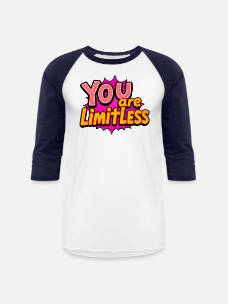 You Are Limitless - Unisex Baseball T-Shirt - white/navy