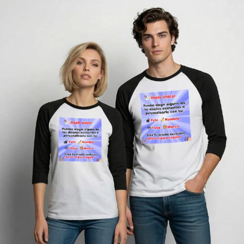 Personalized Souvenirs with Photo, Phrase, Design - Unisex Baseball T-Shirt