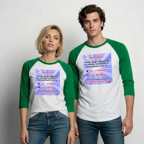 Personalized Souvenirs with Photo, Phrase, Design - Unisex Baseball T-Shirt