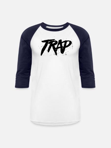 trap - Unisex Baseball T-Shirt - white/navy