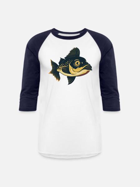 Fishing Trout Fisherman - Unisex Baseball T-Shirt - white/navy