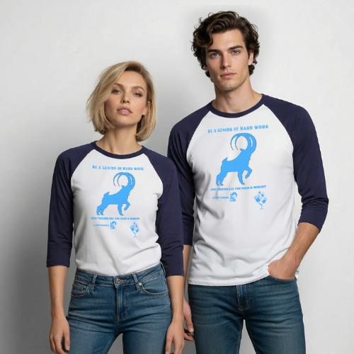 Be A Genius Of Hard Work - Unisex Baseball T-Shirt