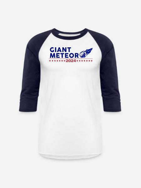 Giant Meteor 2024 - Unisex Baseball T-Shirt - white/navy