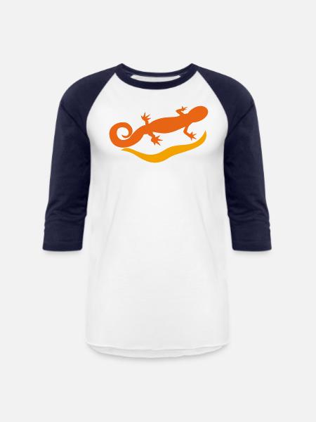 salamander - Unisex Baseball T-Shirt - white/navy