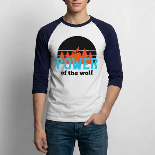 Power Of The Wolf - Unisex Baseball T-Shirt