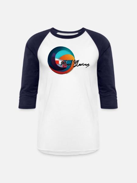 Absolutely Relative: Elegant Simplicity - Unisex Baseball T-Shirt - white/navy
