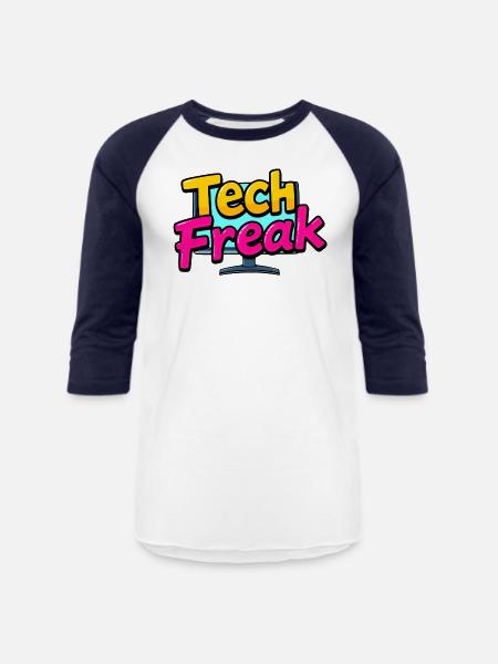 Tech Freak - Unisex Baseball T-Shirt - white/navy