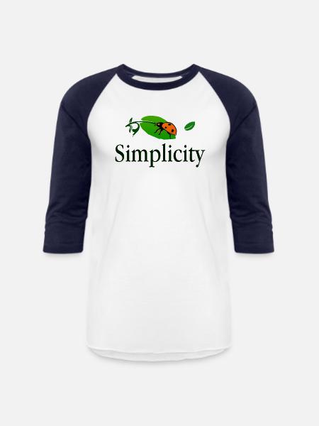 Simplicity - Unisex Baseball T-Shirt - white/navy