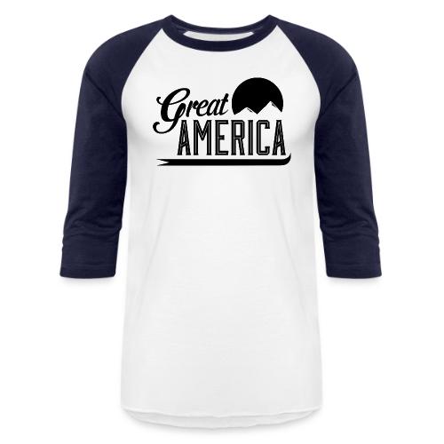 Great America Logo Black 01 - Unisex Baseball T-Shirt