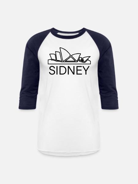 sidney - Unisex Baseball T-Shirt - white/navy