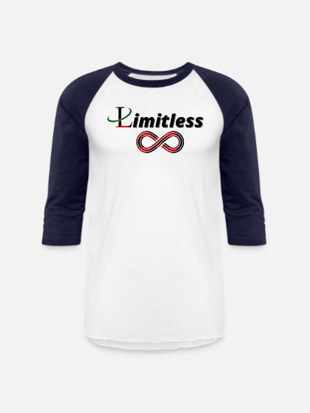 Limitless - Unisex Baseball T-Shirt - white/navy