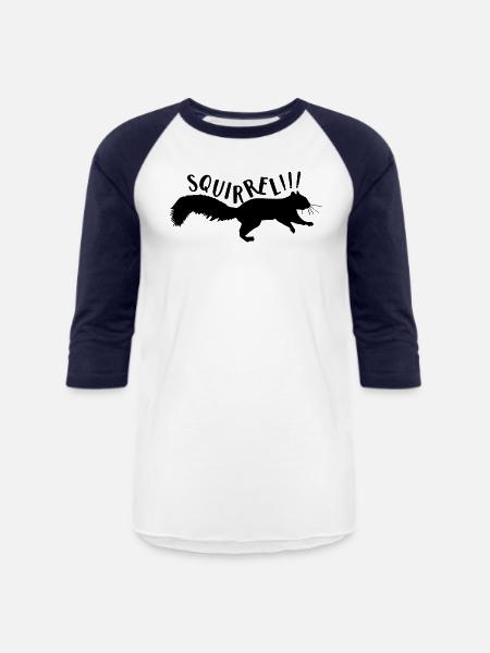 Squirrel - Unisex Baseball T-Shirt - white/navy
